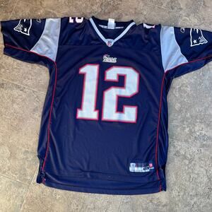 New England Patriots NFL Authentic RBK  #12 Brady Jersey, Men's size XL